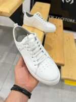 Essential Leather Sneakers –Minimal White Leather Sneakers – Image 12