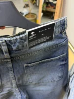 Men’s Casual  jeans buggy Pants dark blue color – Image 8