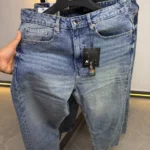 Men’s Casual  jeans buggy Pants dark blue color