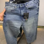 Men’s Casual  jeans buggy Pants dark blue color