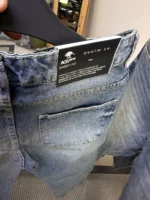 Men’s Casual  jeans buggy Pants dark blue color – Image 11