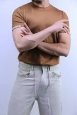 Men’s Premium Ribbed Knit T-Shirt – Short Sleeve – Image 14