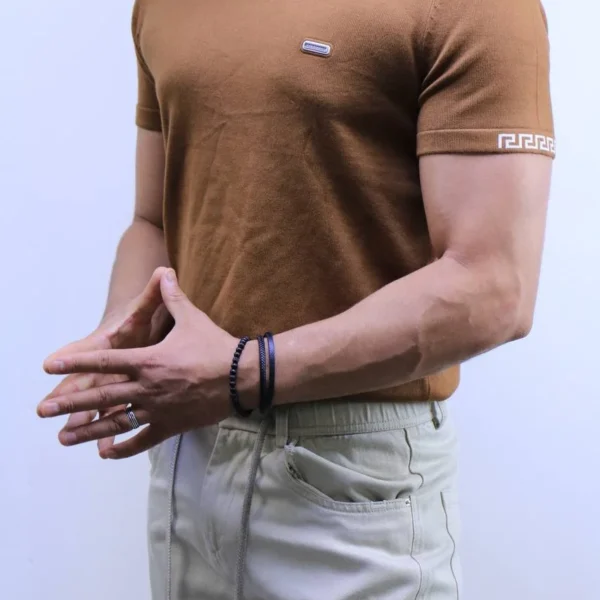 Men’s Premium Ribbed Knit T-Shirt – Short Sleeve