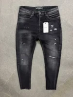 Men's Distressed Slim Fit Denim Jeans – Image 3