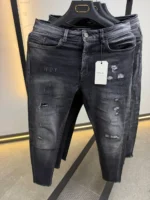 Men's Distressed Slim Fit Denim Jeans