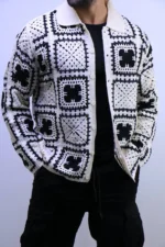 Patterned Knit Cardigan