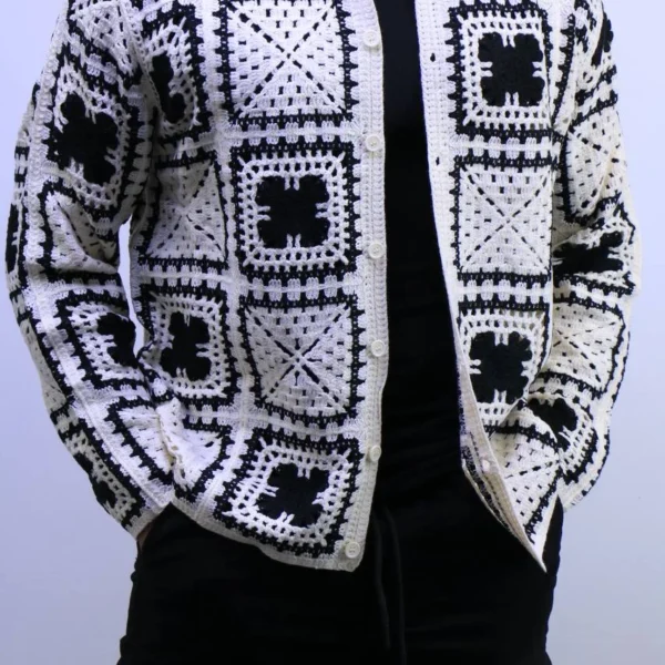 Patterned Knit Cardigan