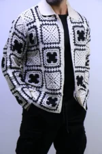 Patterned Knit Cardigan – Image 8