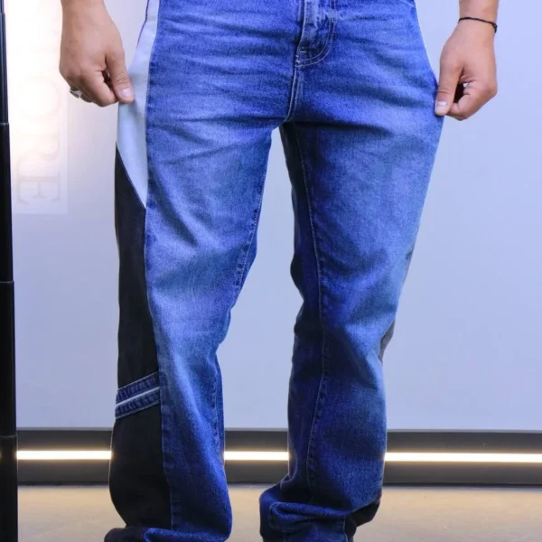 Men's Two-Tone Denim Jeans
