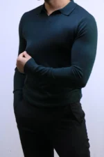 Old Money Long-Sleeve Polo Knit – Image 21