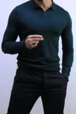 Old Money Long-Sleeve Polo Knit – Image 20
