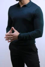 Old Money Long-Sleeve Polo Knit – Image 6