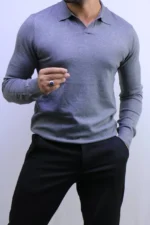 Old Money Long-Sleeve Polo Knit – Image 18