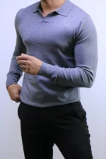 Old Money Long-Sleeve Polo Knit – Image 19