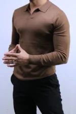 Old Money Long-Sleeve Polo Knit – Image 12