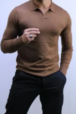 Old Money Long-Sleeve Polo Knit – Image 2