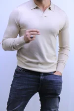 Old Money Long-Sleeve Polo Knit – Image 4
