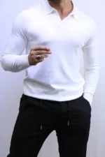 Old Money Long-Sleeve Polo Knit – Image 5