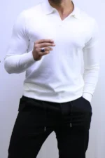 Old Money Long-Sleeve Polo Knit