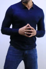 Old Money Long-Sleeve Polo Knit – Image 14