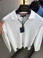 Old Money Long-Sleeve Polo Knit – Image 4