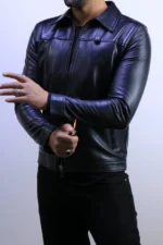 jacket leather 100% Black Leather Jacket – ZACSTORE – ref 01 – Image 5