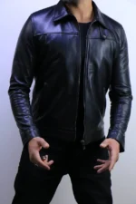 jacket leather 100% Black Leather Jacket – ZACSTORE – ref 01 – Image 6