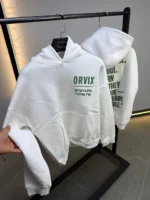 ORVIX Statement Graphic Hoodie – White