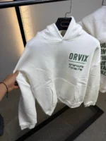 ORVIX Statement Graphic Hoodie – White – Image 6