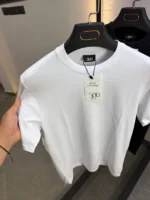 100% Cotton Essential T-Shirt – White-Black – Image 3