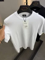 100% Cotton Essential T-Shirt – White-Black – Image 7