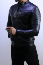 Black Leather Jacket –100% cuir casual  Fit Style ZAC – Image 2