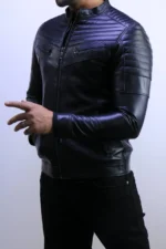 Black Leather Jacket –100% cuir casual  Fit Style ZAC – Image 3