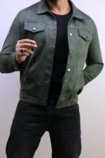 Premium Suede Trucker Jacket – ZACSTORE – Image 2